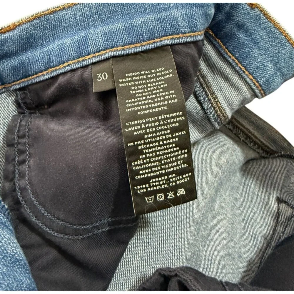 J Brand Alana High-Rise Crop Skinny Jeans in Radiate Stretch Med Wash Size 30